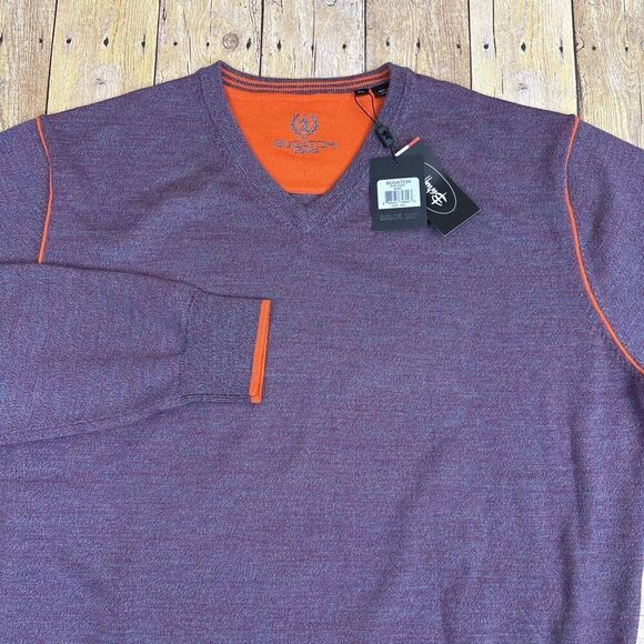 Bugatchi Other - Bugatchi Uomo V Neck Sweater Merino Wool Wine Mens Size XXL 2XL Wine NEW NWT